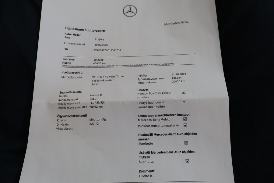 Mercedes-Benz B vaihtoauto