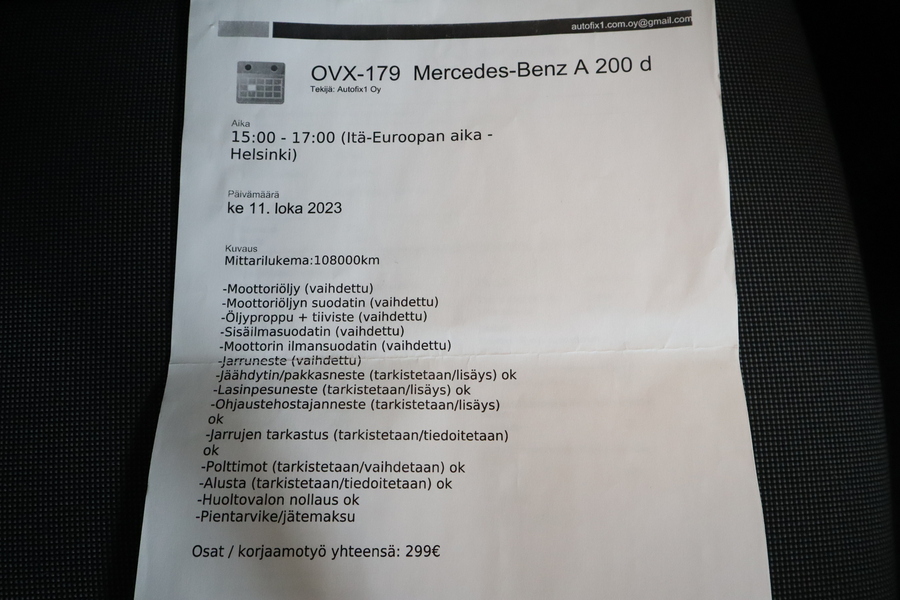 Mercedes-Benz A vaihtoauto