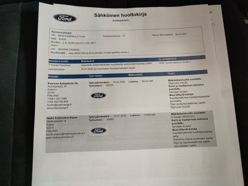 Ford Kuga vaihtoauto