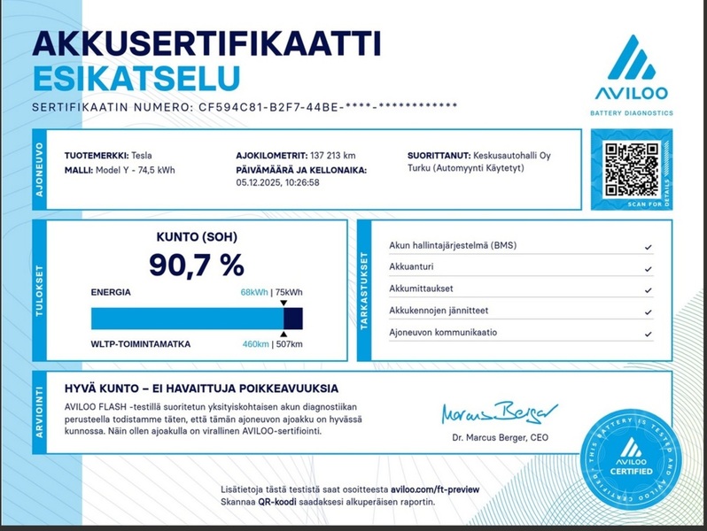 Tesla Model Y vaihtoauto