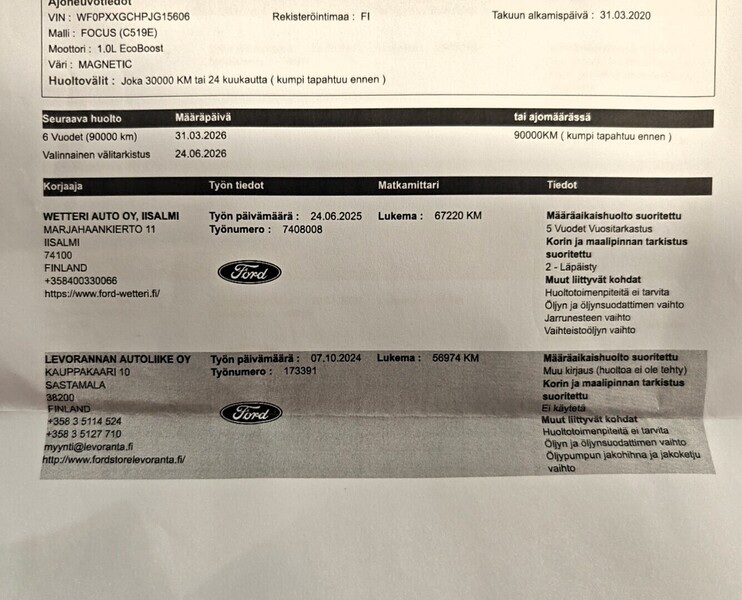 Ford Focus vaihtoauto