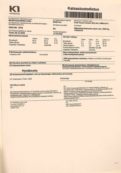 Ford Focus vaihtoauto