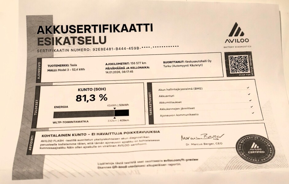 Tesla Model 3 vaihtoauto