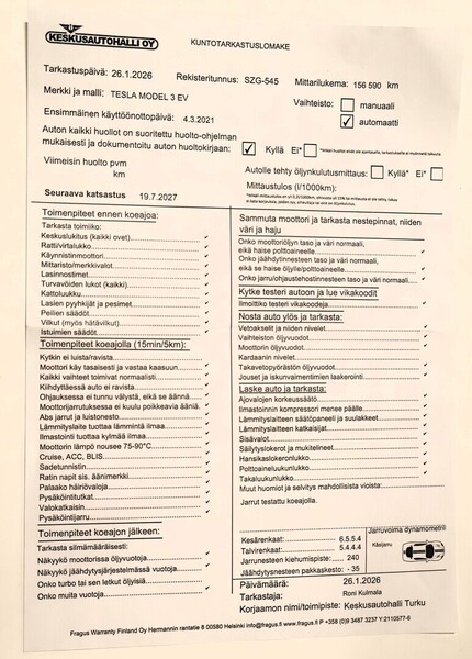 Tesla Model 3 vaihtoauto