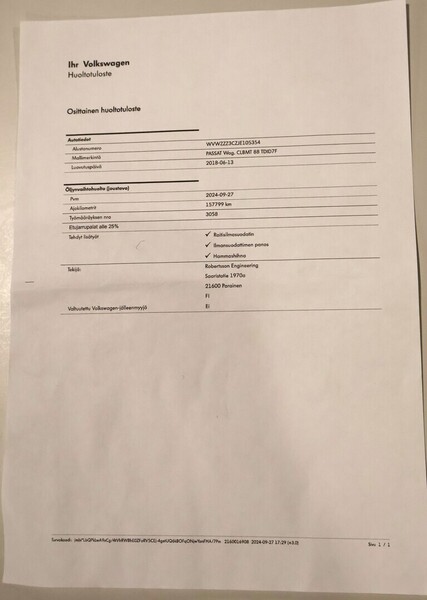 Volkswagen Passat vaihtoauto