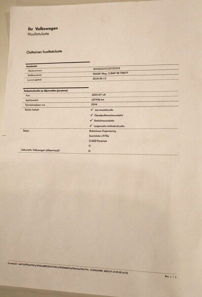 Volkswagen Passat vaihtoauto