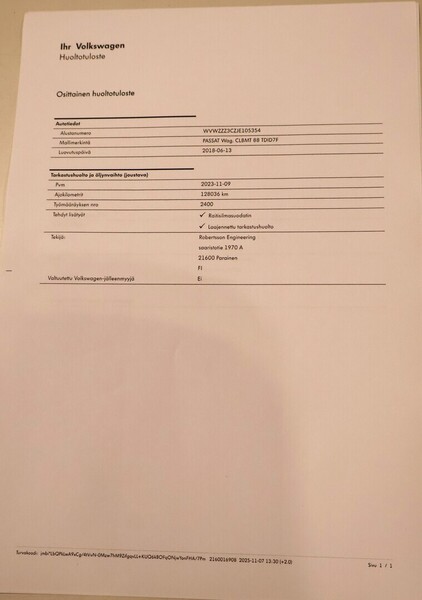 Volkswagen Passat vaihtoauto