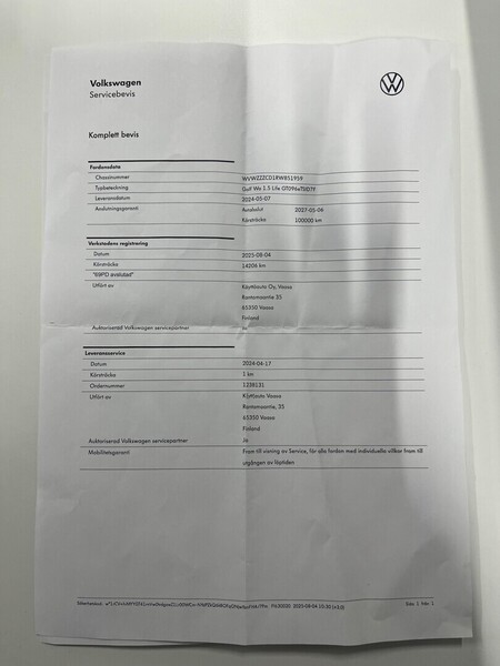 Volkswagen Golf vaihtoauto