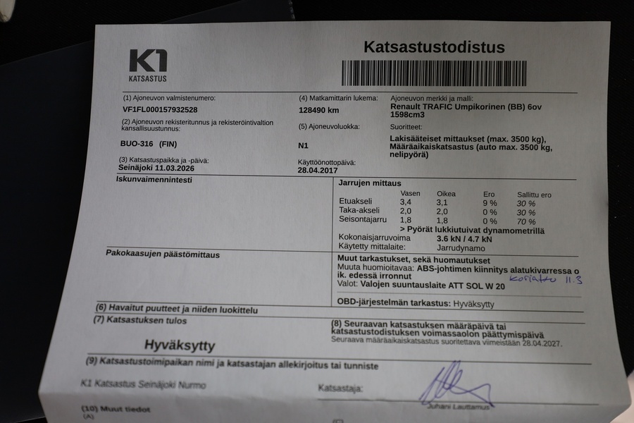 Renault Trafic vaihtoauto