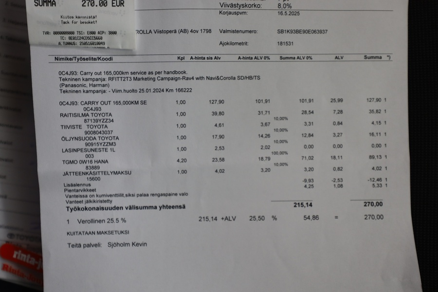 Toyota Corolla vaihtoauto