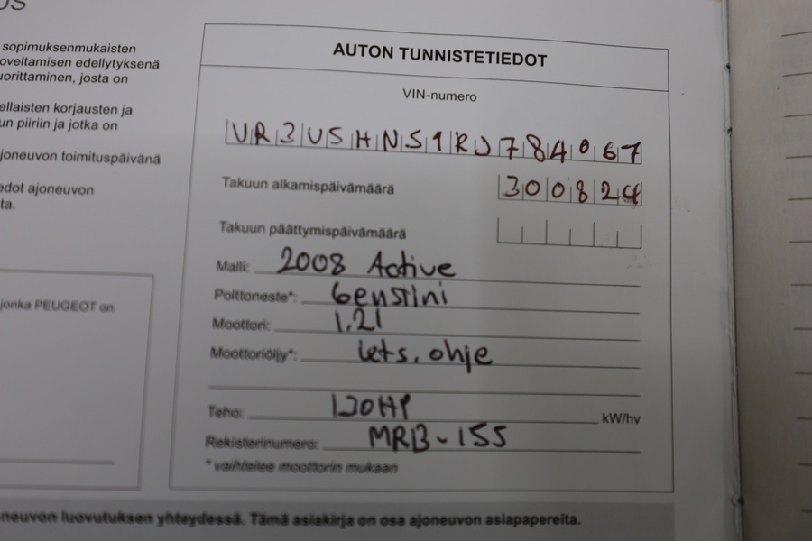 Peugeot 2008 vaihtoauto