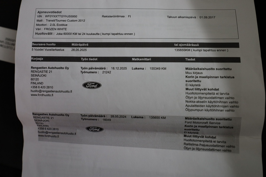 Ford Transit Custom vaihtoauto