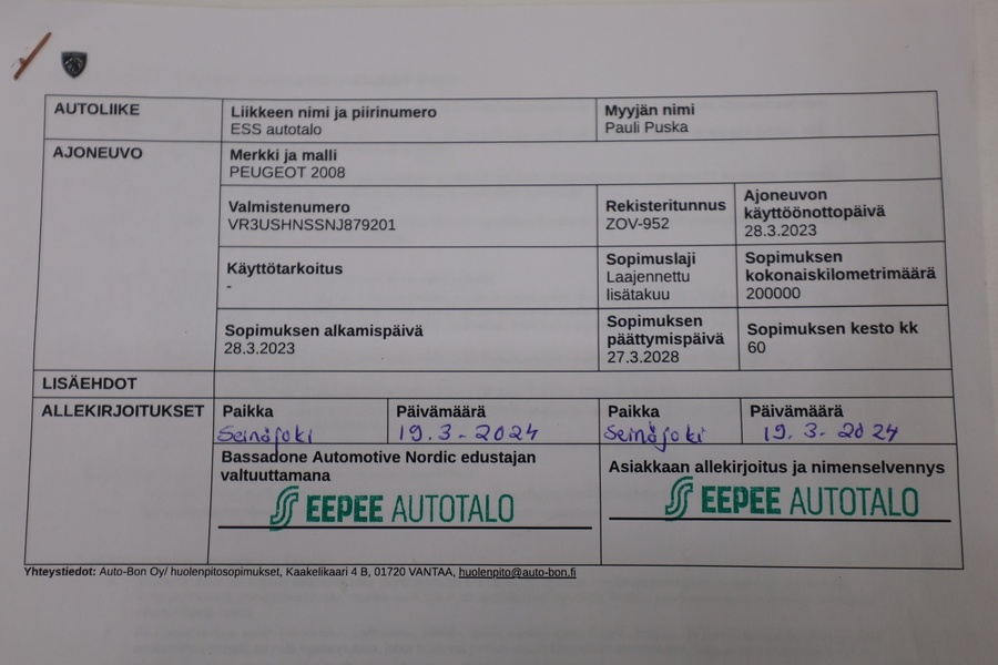 Peugeot 2008 vaihtoauto