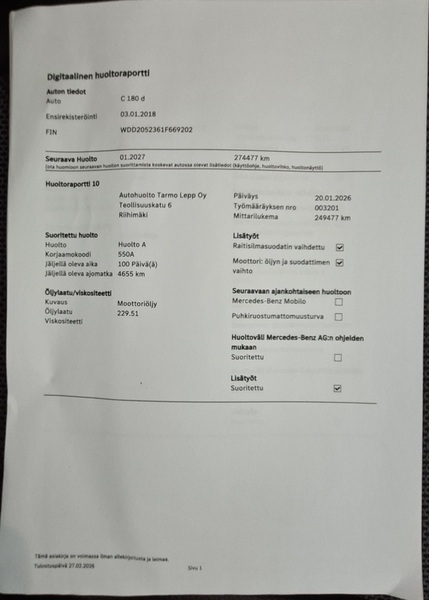 Mercedes-Benz C vaihtoauto