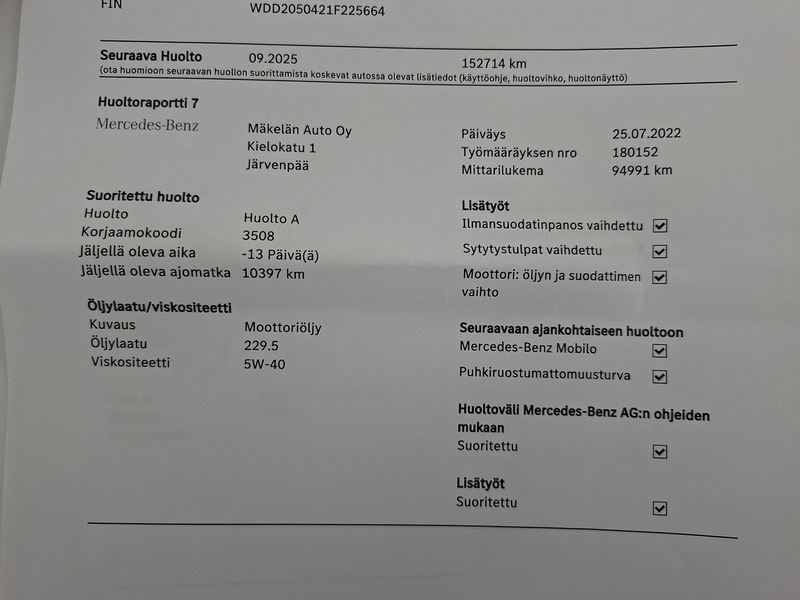 Mercedes-Benz C vaihtoauto