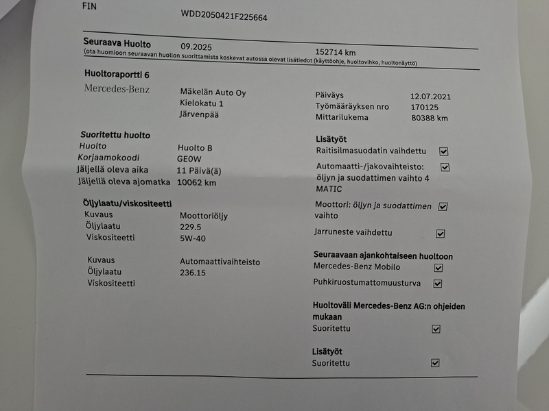 Mercedes-Benz C vaihtoauto