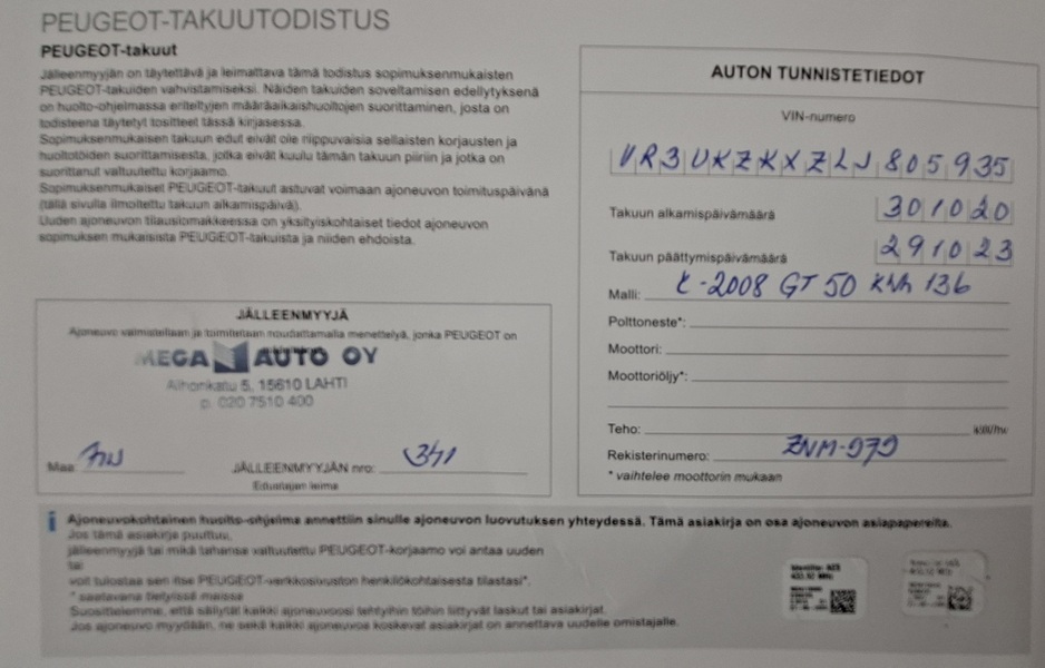 Peugeot e-2008 vaihtoauto