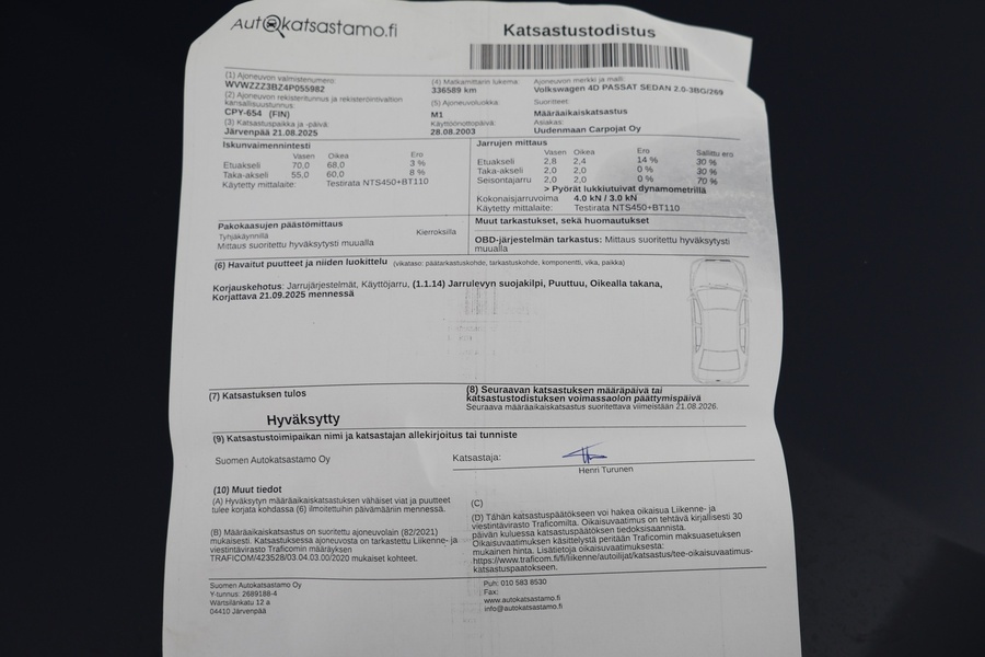 Volkswagen Passat vaihtoauto