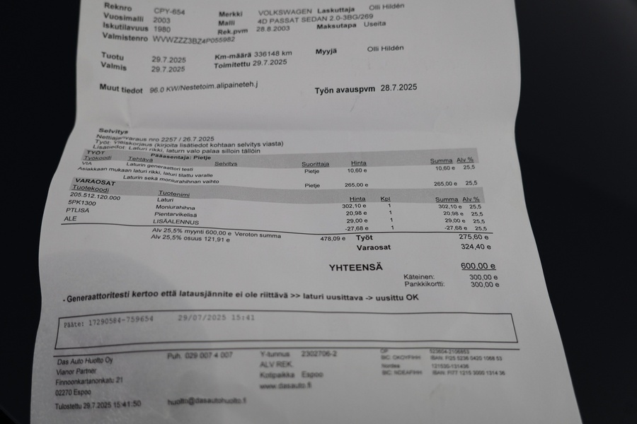 Volkswagen Passat vaihtoauto