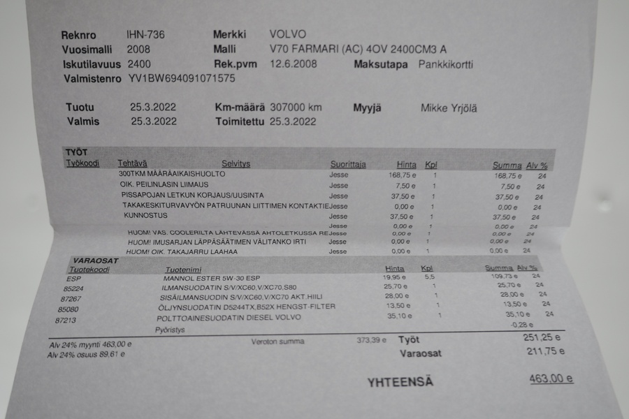 Volvo V70 vaihtoauto