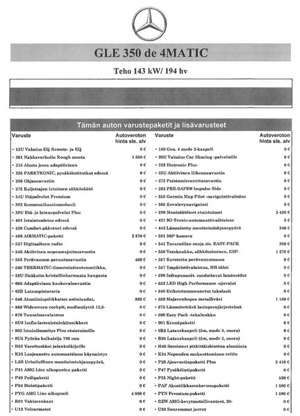 Mercedes-Benz GLE vaihtoauto