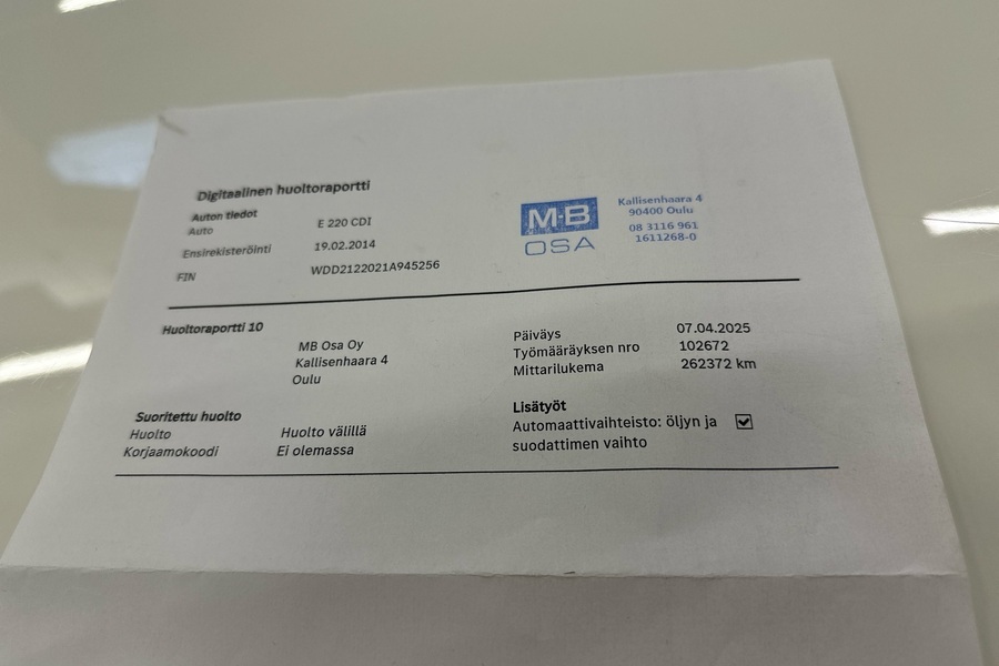 Mercedes-Benz E vaihtoauto