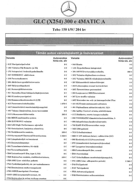 Mercedes-Benz GLC vaihtoauto
