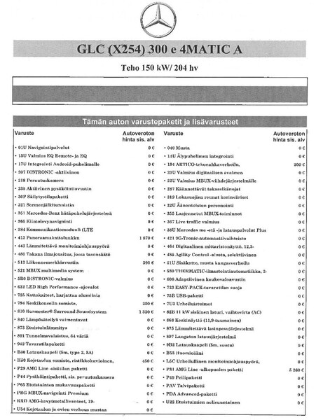 Mercedes-Benz GLC vaihtoauto