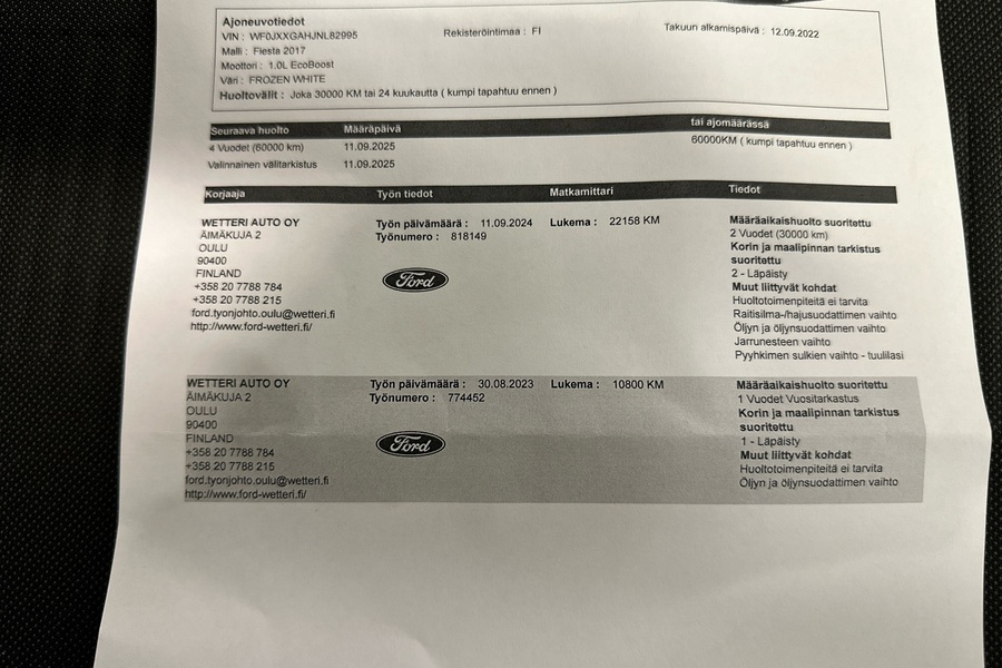 Ford Fiesta vaihtoauto