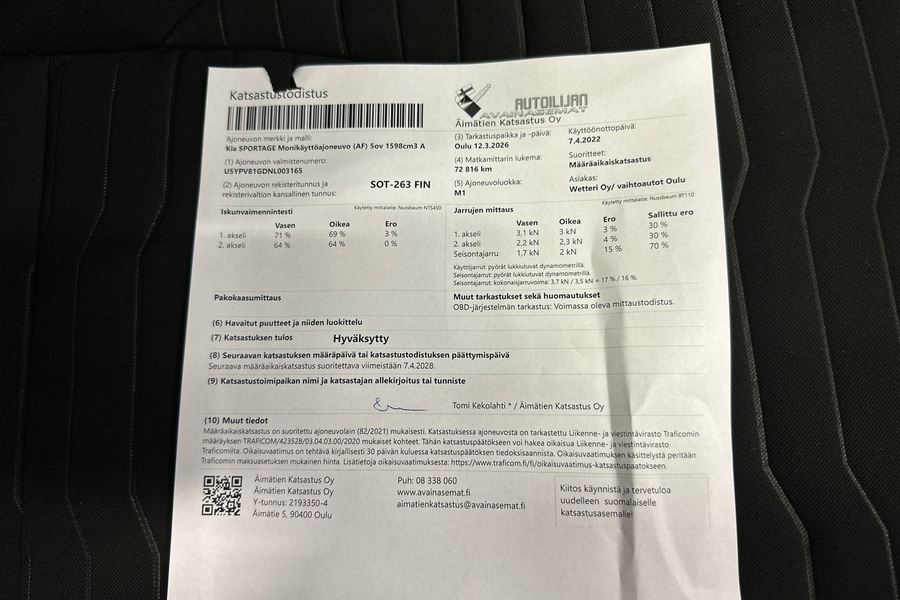 Kia Sportage vaihtoauto