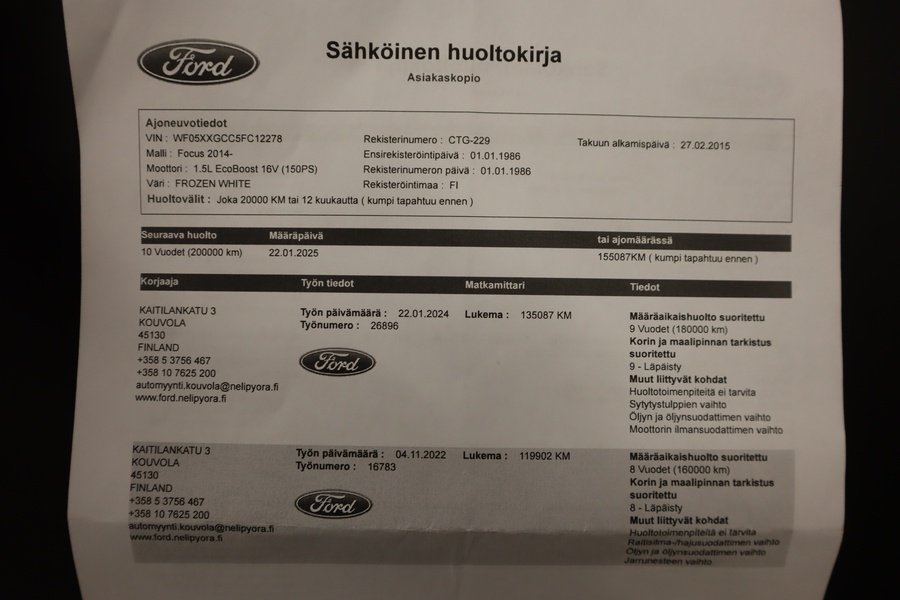Ford Focus vaihtoauto