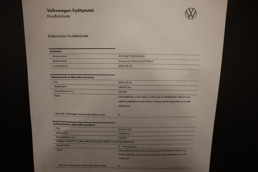 Volkswagen Transporter vaihtoauto