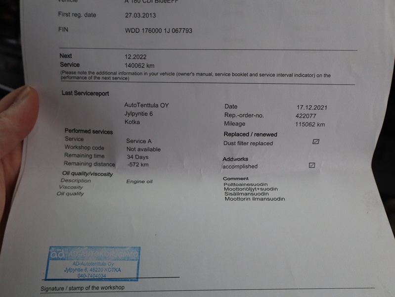 Mercedes-Benz A vaihtoauto