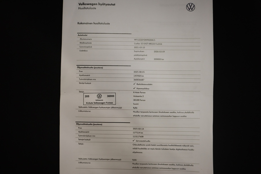 Volkswagen Crafter vaihtoauto