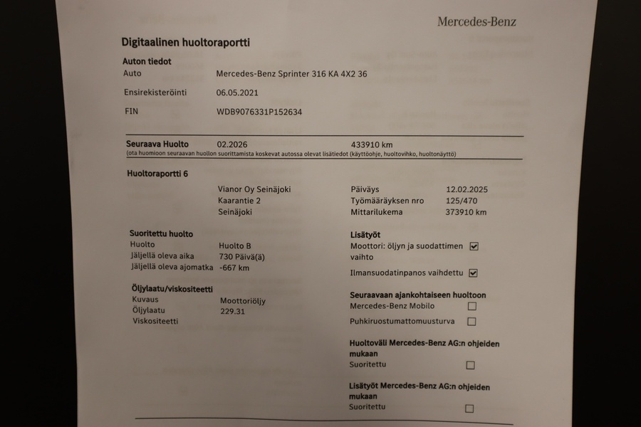 Mercedes-Benz Sprinter vaihtoauto