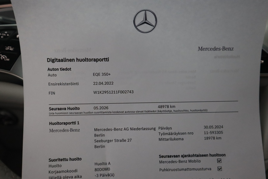 Mercedes-Benz EQE vaihtoauto