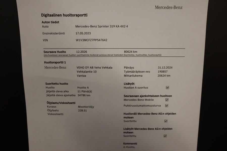 Mercedes-Benz Sprinter vaihtoauto