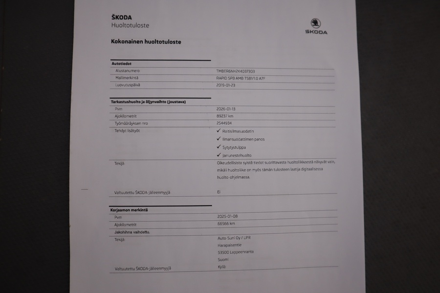 Skoda Rapid vaihtoauto