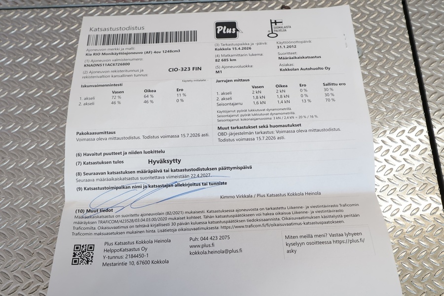 Kia Rio vaihtoauto