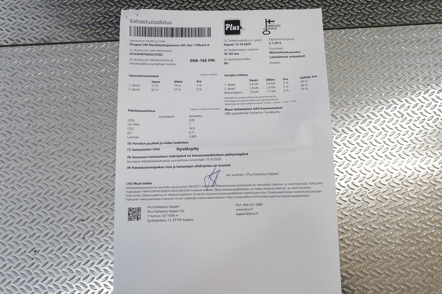 Peugeot 308 vaihtoauto