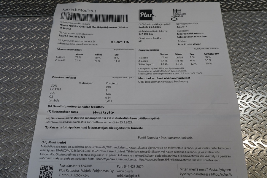 Nissan Qashqai vaihtoauto