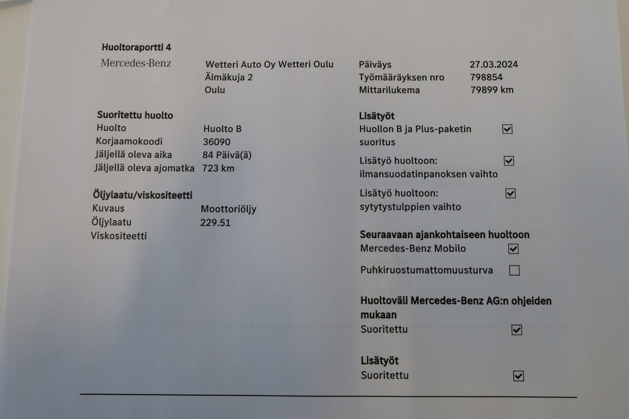 Mercedes-Benz A vaihtoauto