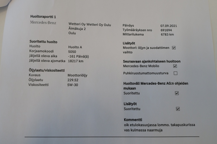 Mercedes-Benz A vaihtoauto