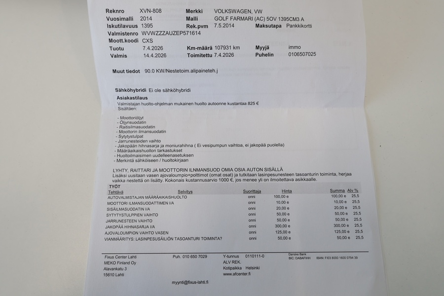 Volkswagen Golf vaihtoauto
