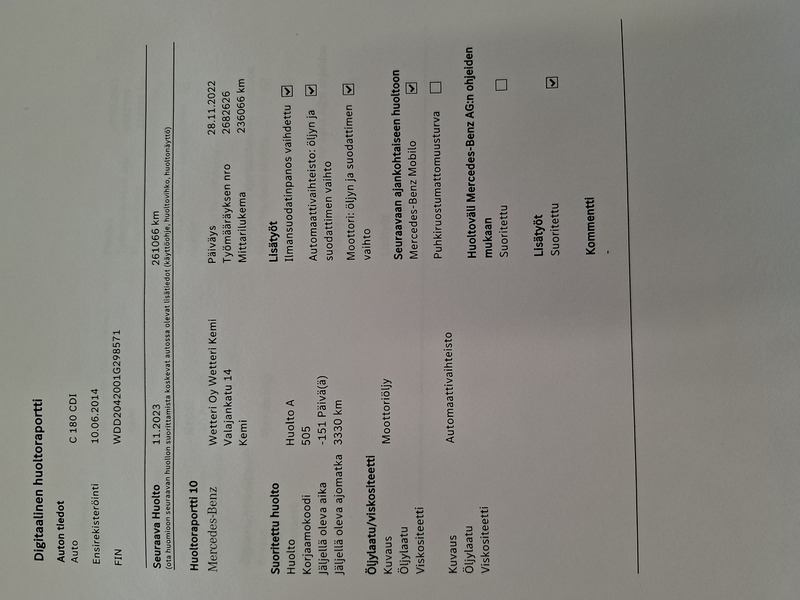 Mercedes-Benz C vaihtoauto