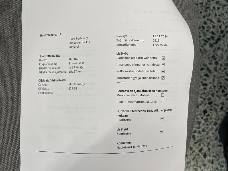 Mercedes-Benz E vaihtoauto