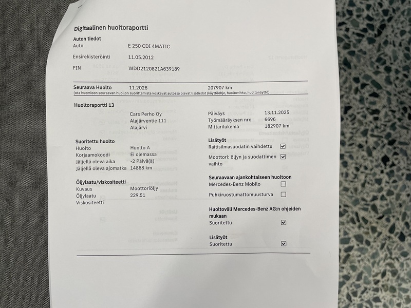 Mercedes-Benz E vaihtoauto