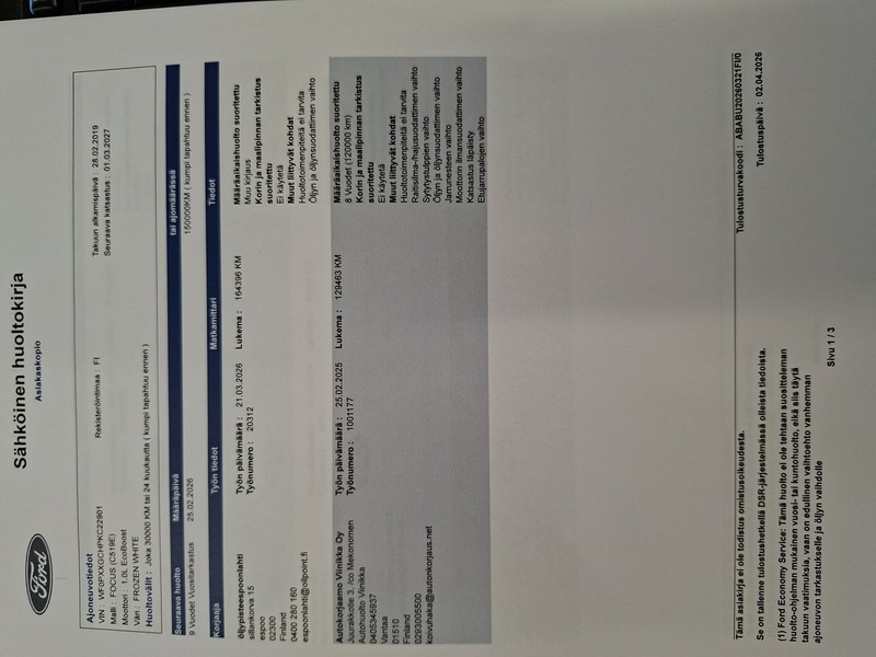 Ford Focus vaihtoauto