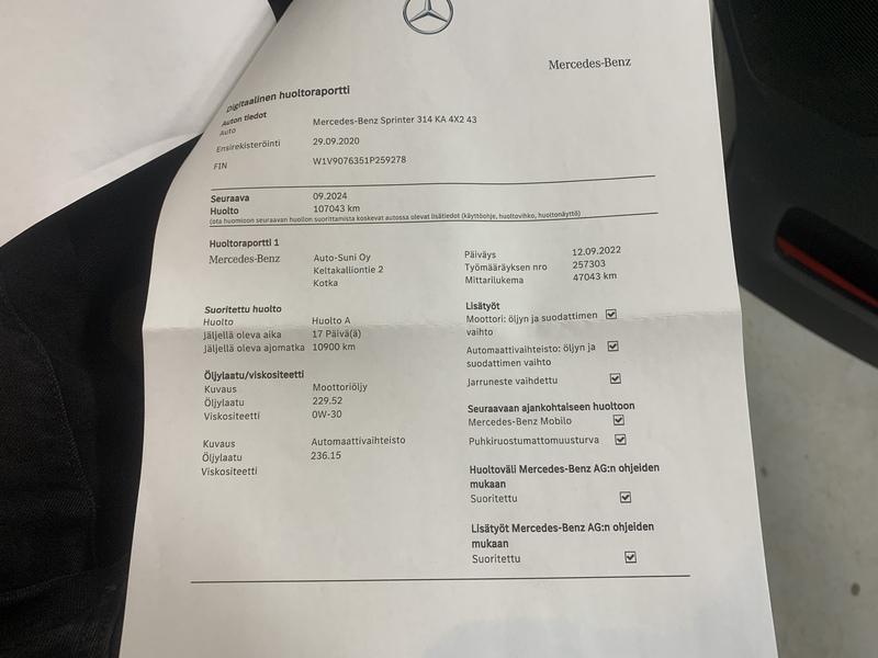 Mercedes-Benz Sprinter vaihtoauto