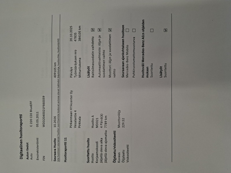 Mercedes-Benz C vaihtoauto